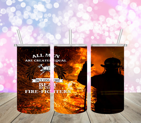 THE BEST BECOME FIREFIGHTERS 12oz TUMBLER
