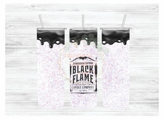 BLACK FLAME CANDLE SUBLIMATION TRANSFER